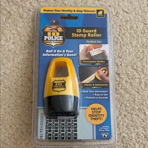 As Seen On TV Yellow and Black ID Guard Stamp Roller